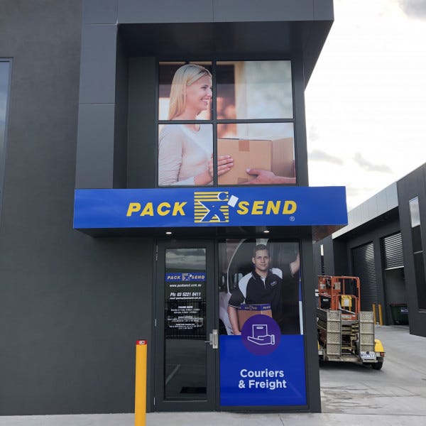 Pack and send Store signage