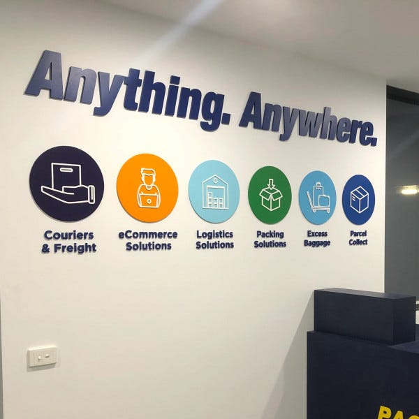 Pack and send Store signage