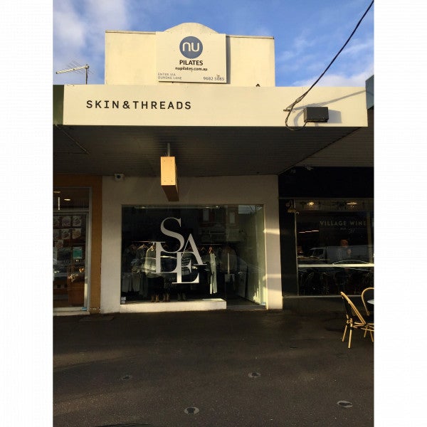 Shopfront Signage - Skin & Threads - Albert Park & Armadale.