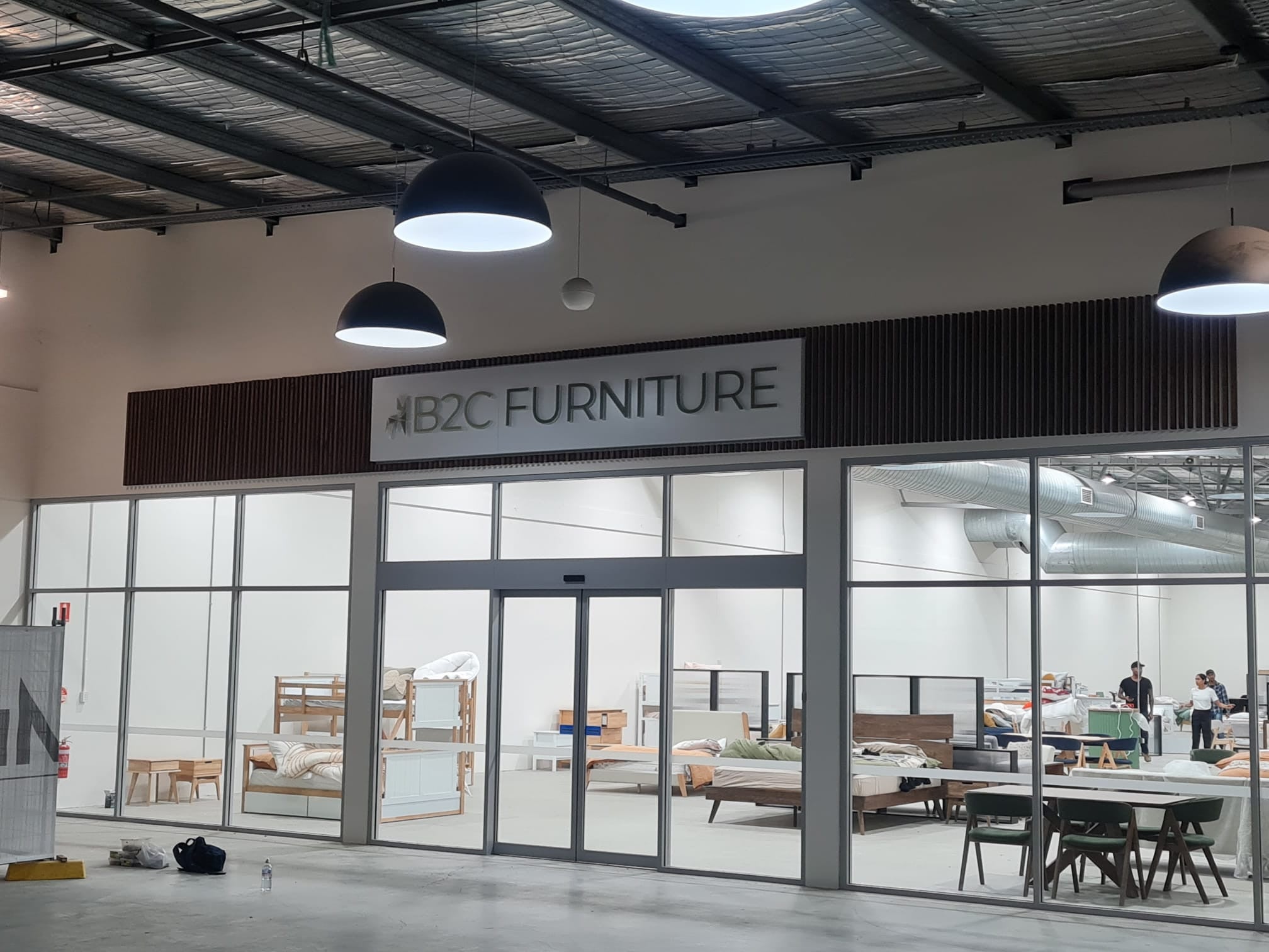 B2C Furniture_Custom fabricated Lightbox with 3d cut acrylic lettering.1