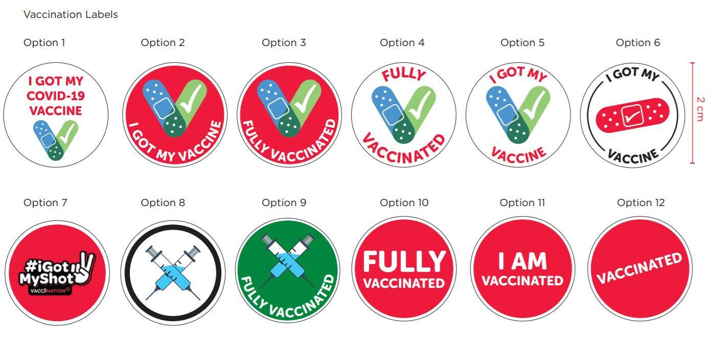 Vaccination Stickers for Singtel by Signarama CBD