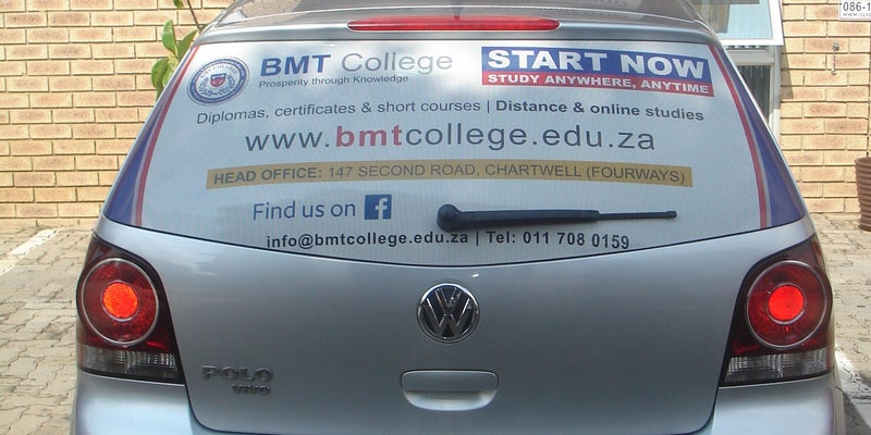 Quality Rear Window Signage | Signarama South Africa
