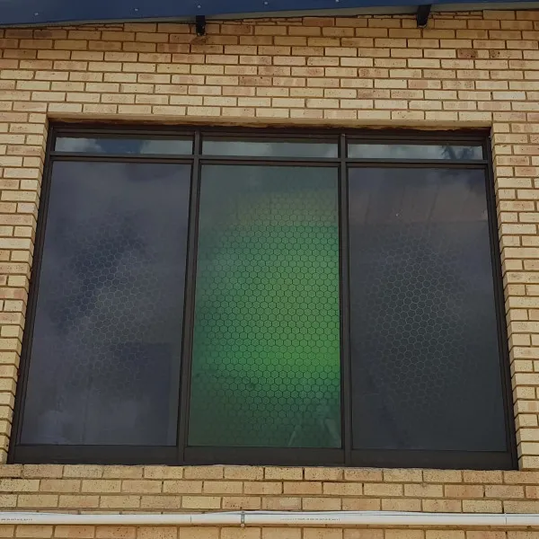 Window graphics one way vision.