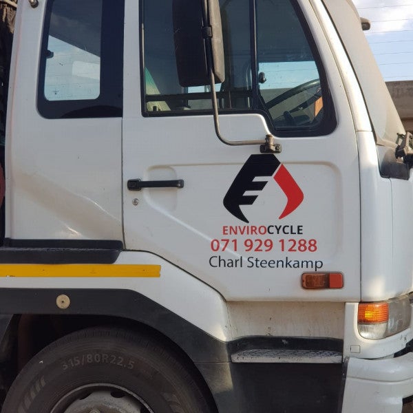 Cutout graphics applied to vehicle.