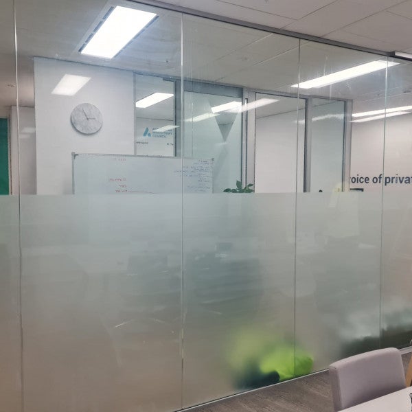 Australian Investment Council_Clear white board vinyl applied to glass