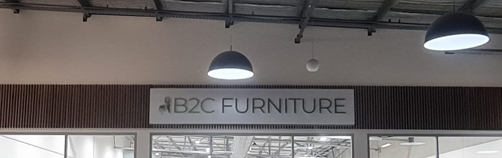 B2C Furniture_Custom fabricated Lightbox with 3d cut acrylic lettering.2