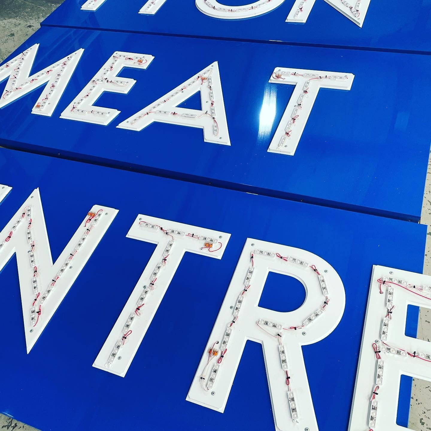 Gatton Meat Centre 3D Illuminated Letters