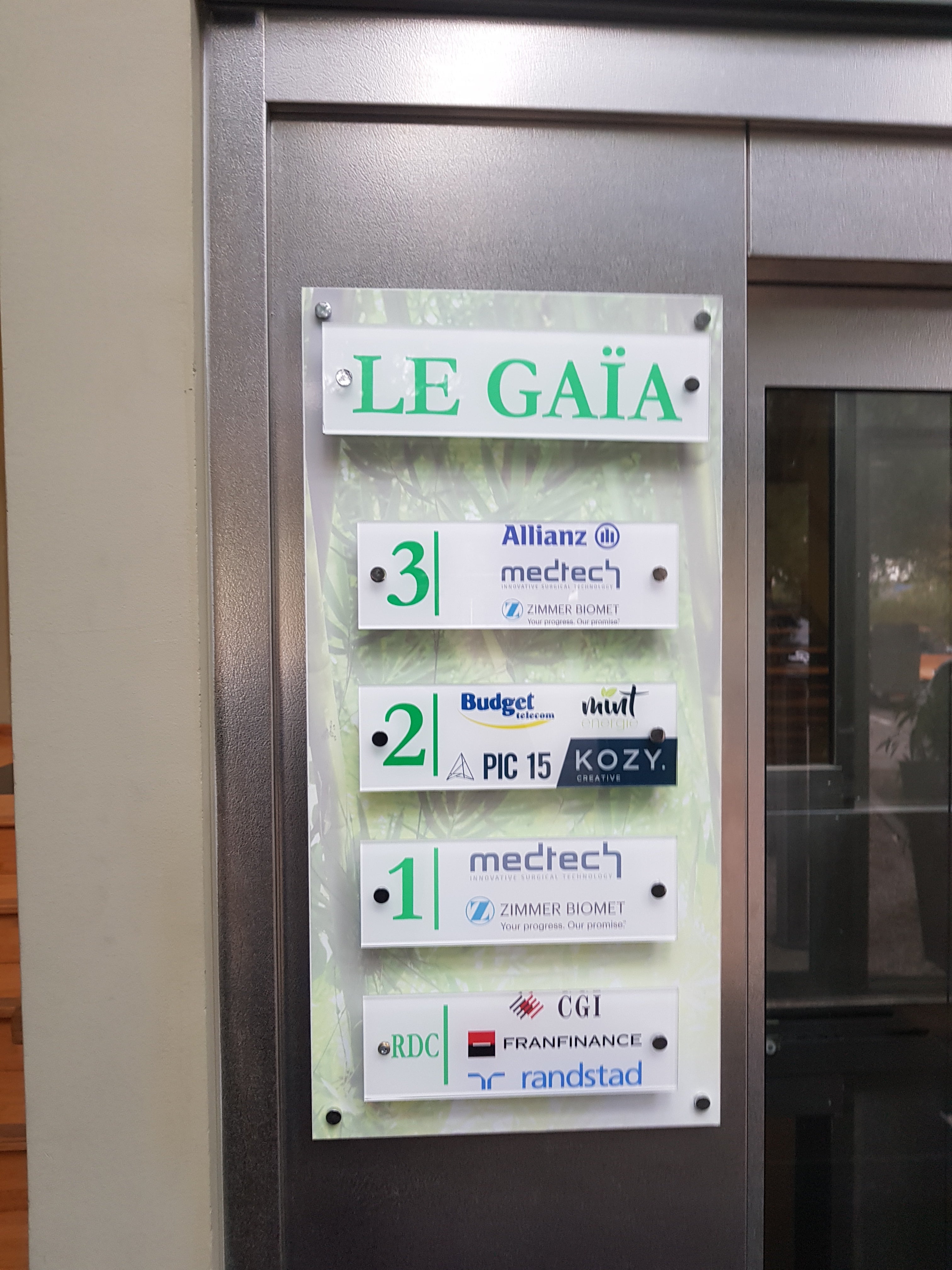 PLAQUE PROFESSIONNELLE PLEXIGLAS