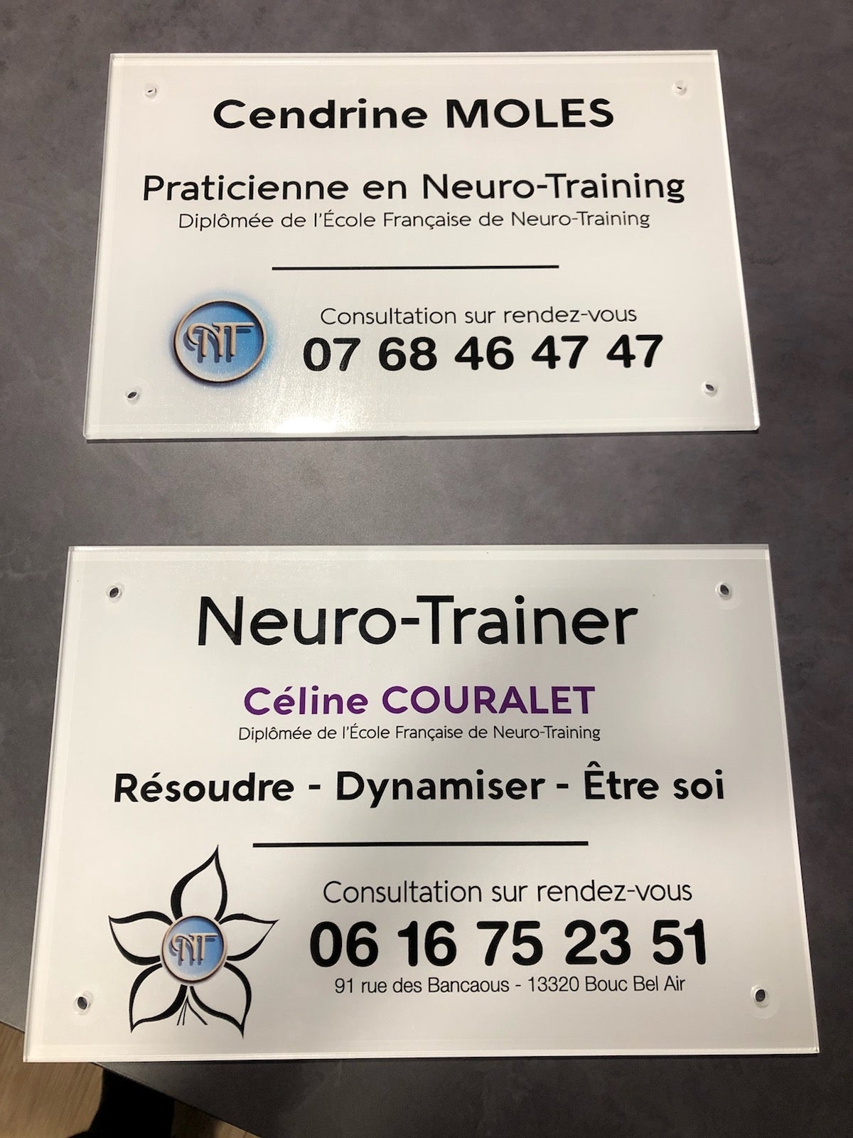 PLAQUE PROFESSIONNELLE PLEXIGLAS