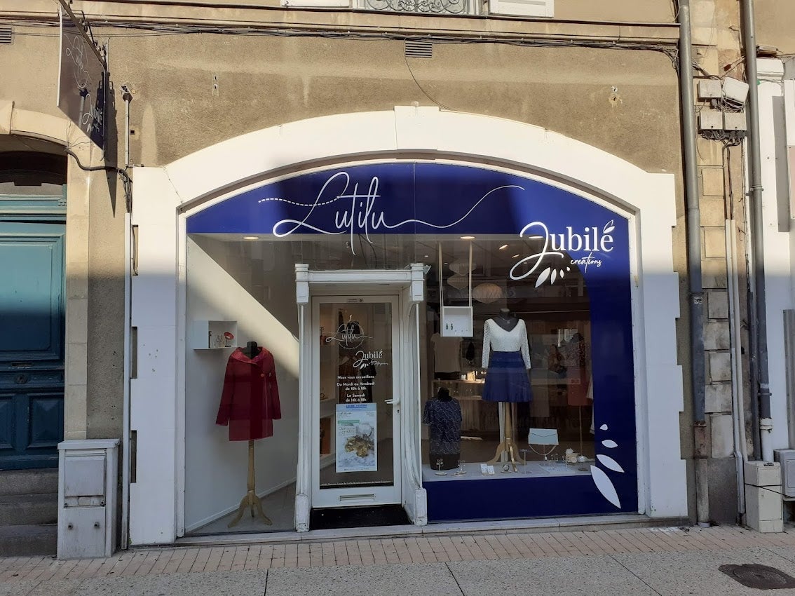 Nouvelle Enseigne et Charte graphique pour la Boutique Lutilu et Jubilé Créations installée sur Le Mans par Signarama Le Mans