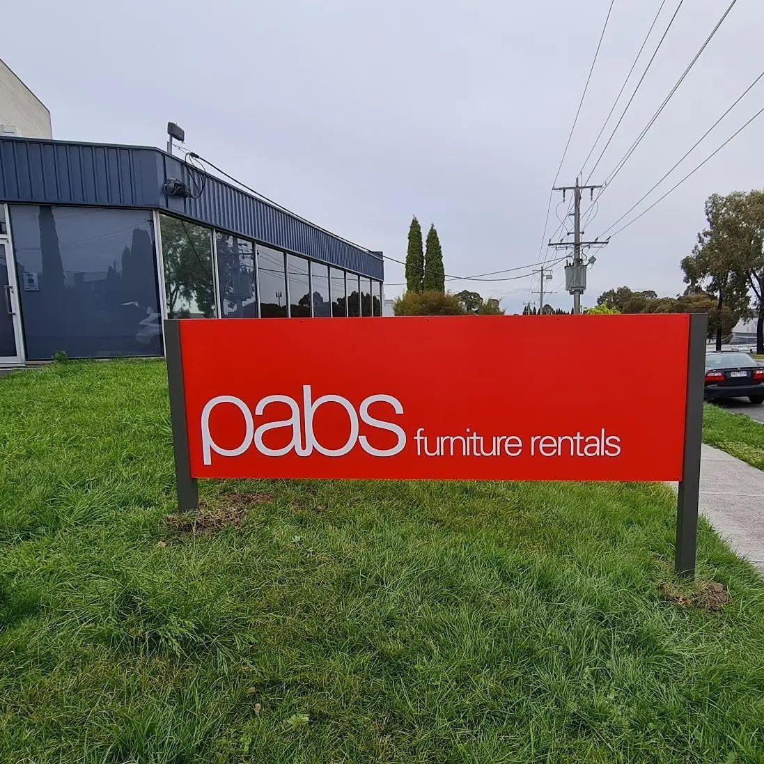 Two Panel Building Sign Post and Panel sign, Building Panel and Door Decals