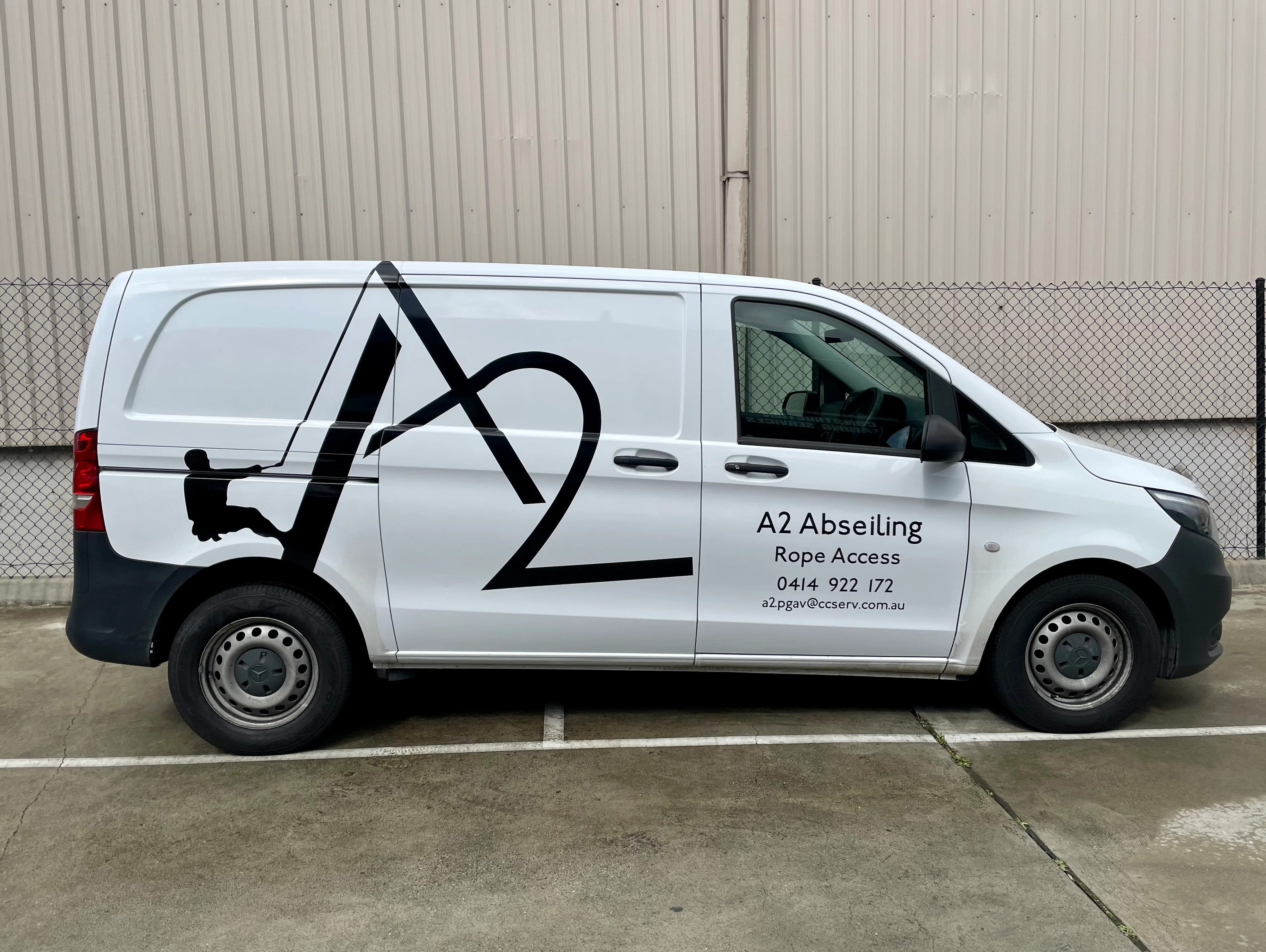 Van Signage - A2 Abseiling - Heidelberg West.
