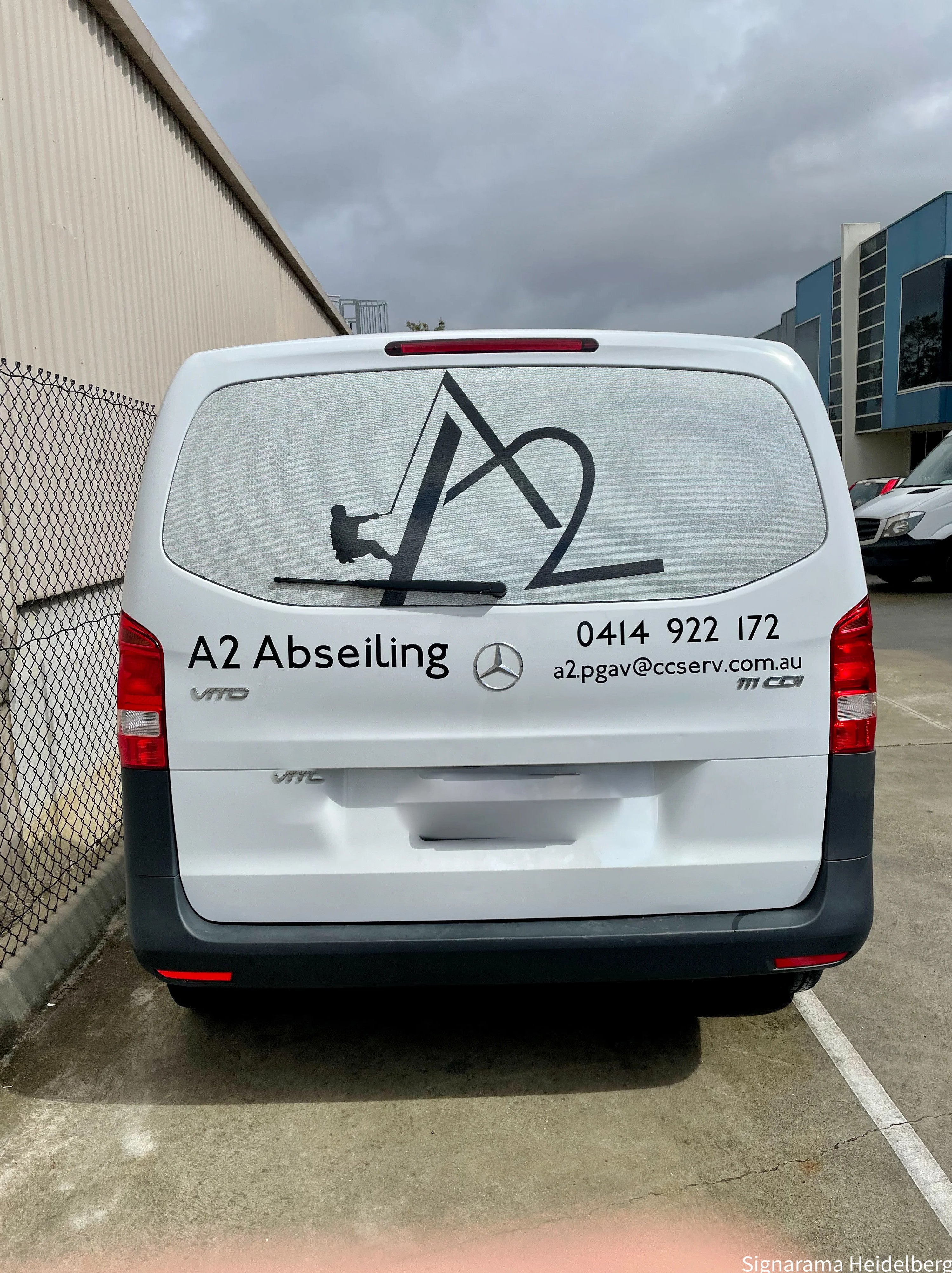 Van Signage - A2 Abseiling - Heidelberg West.
