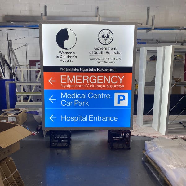 Light box for Women's & Children's Hospital
