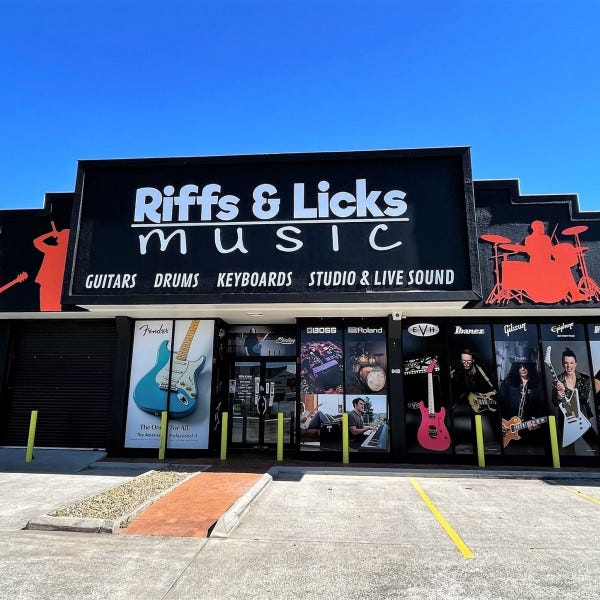 Riffs & Licks 3D signs and window graphics by Signarama Helensvale
