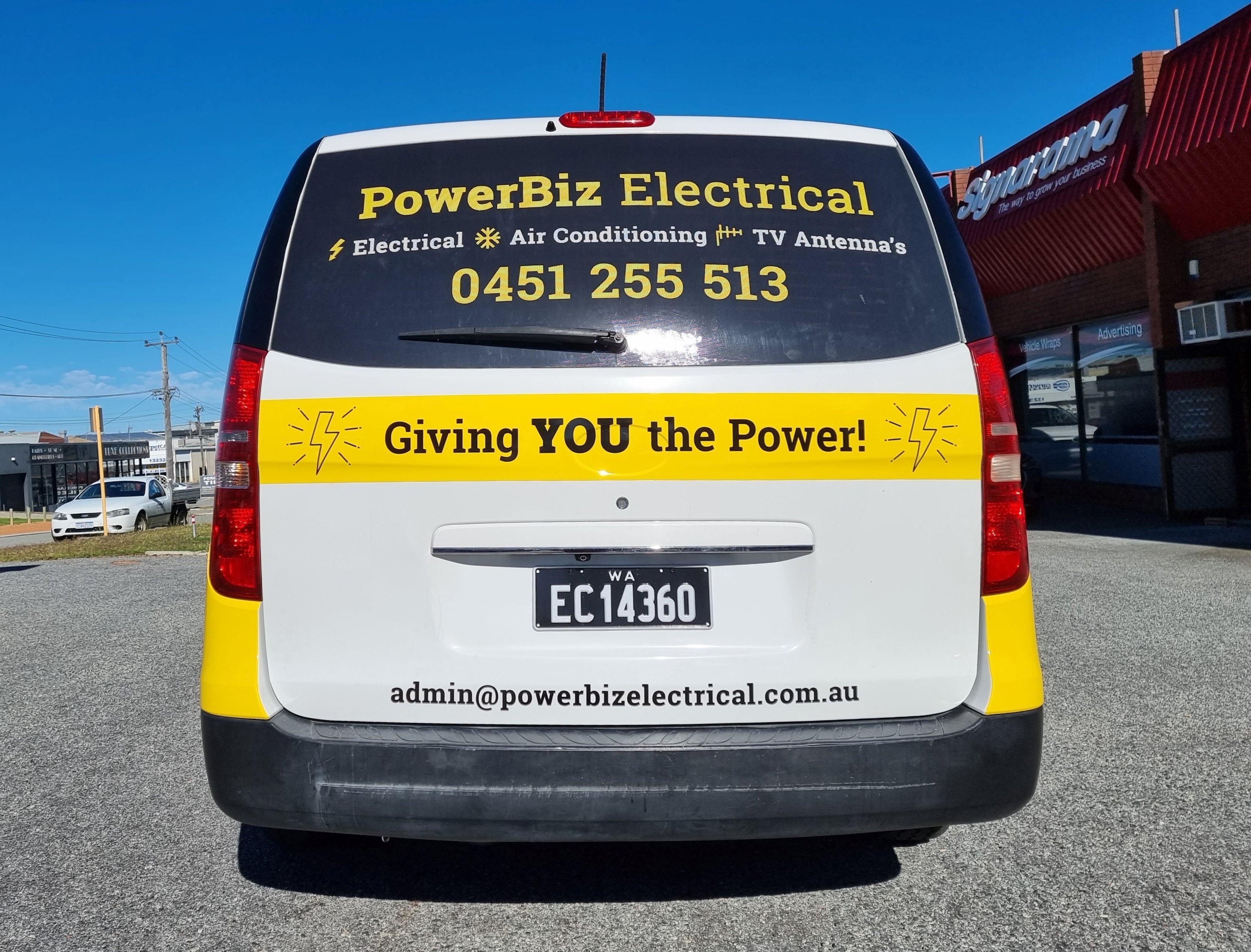 PowerBiz Electrical Van Wrap