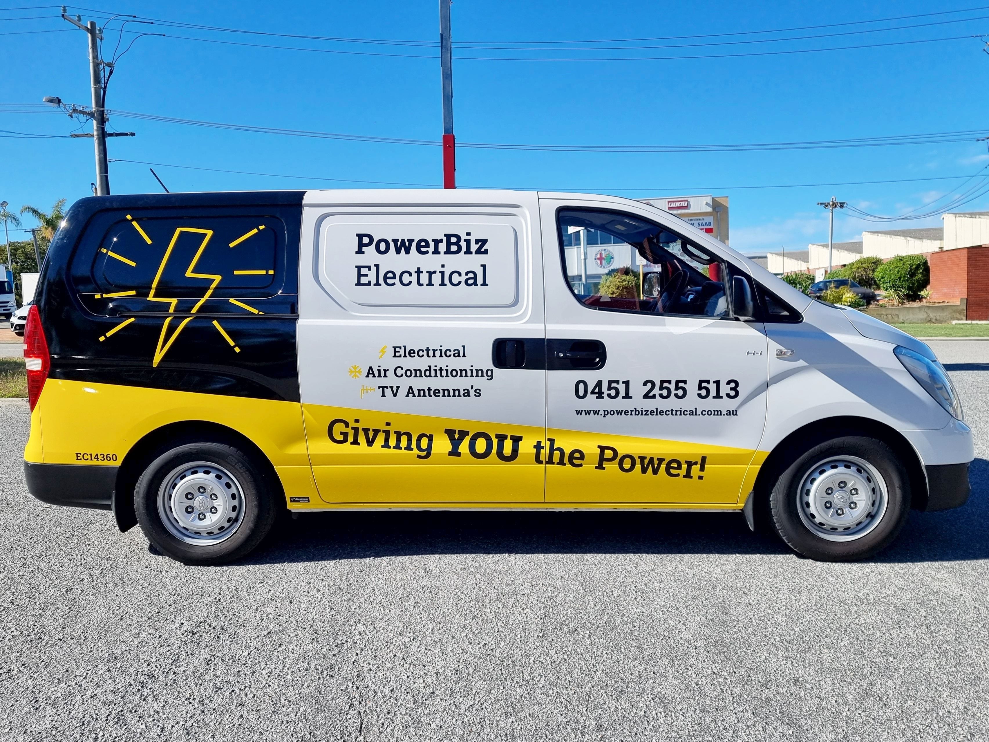 PowerBiz Electrical Van Wrap
