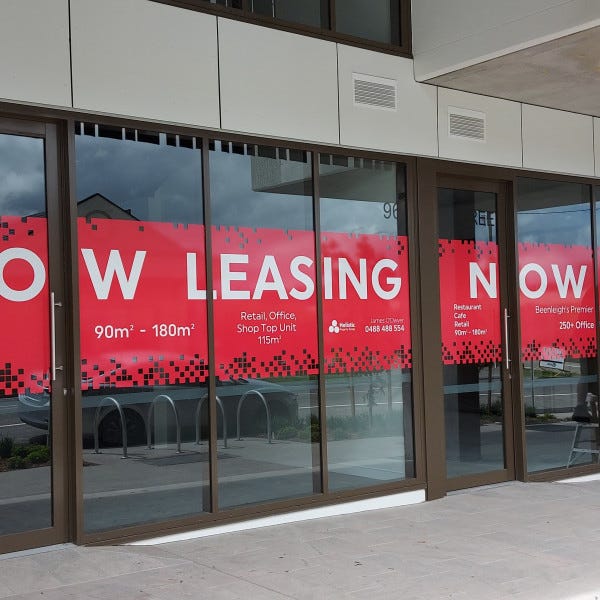 Now Leasing Window Graphics by Signarama Helensvale