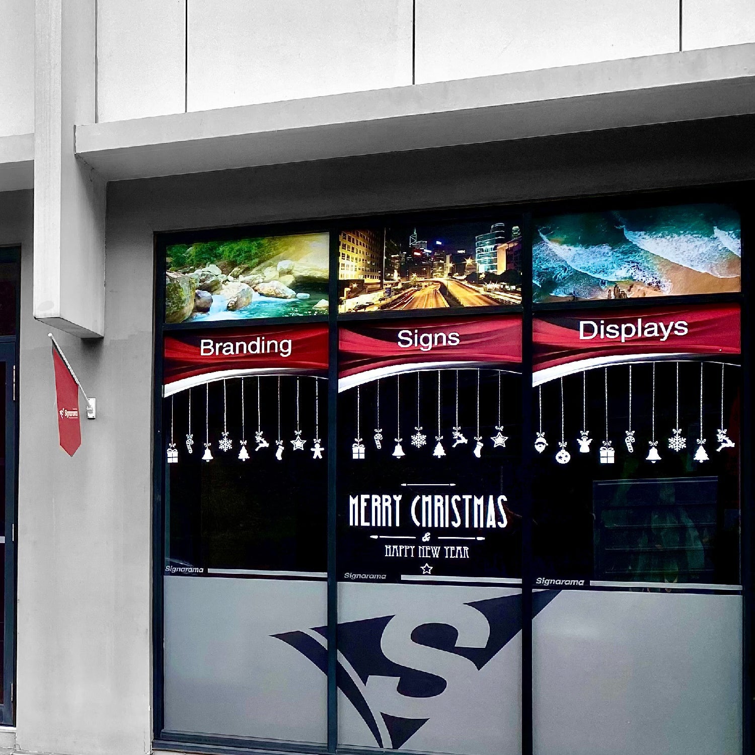 Christmas Window Decals - Signarama Burleigh Heads Gold Coast