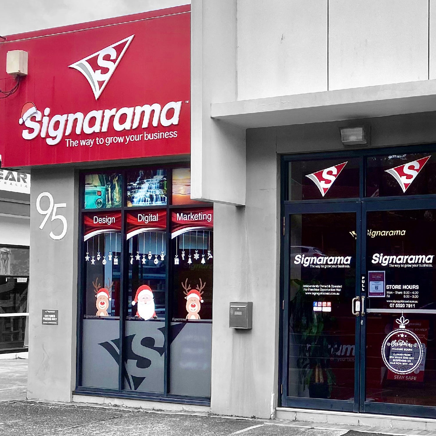 Christmas Window Decals - Signarama Burleigh Heads Gold Coast