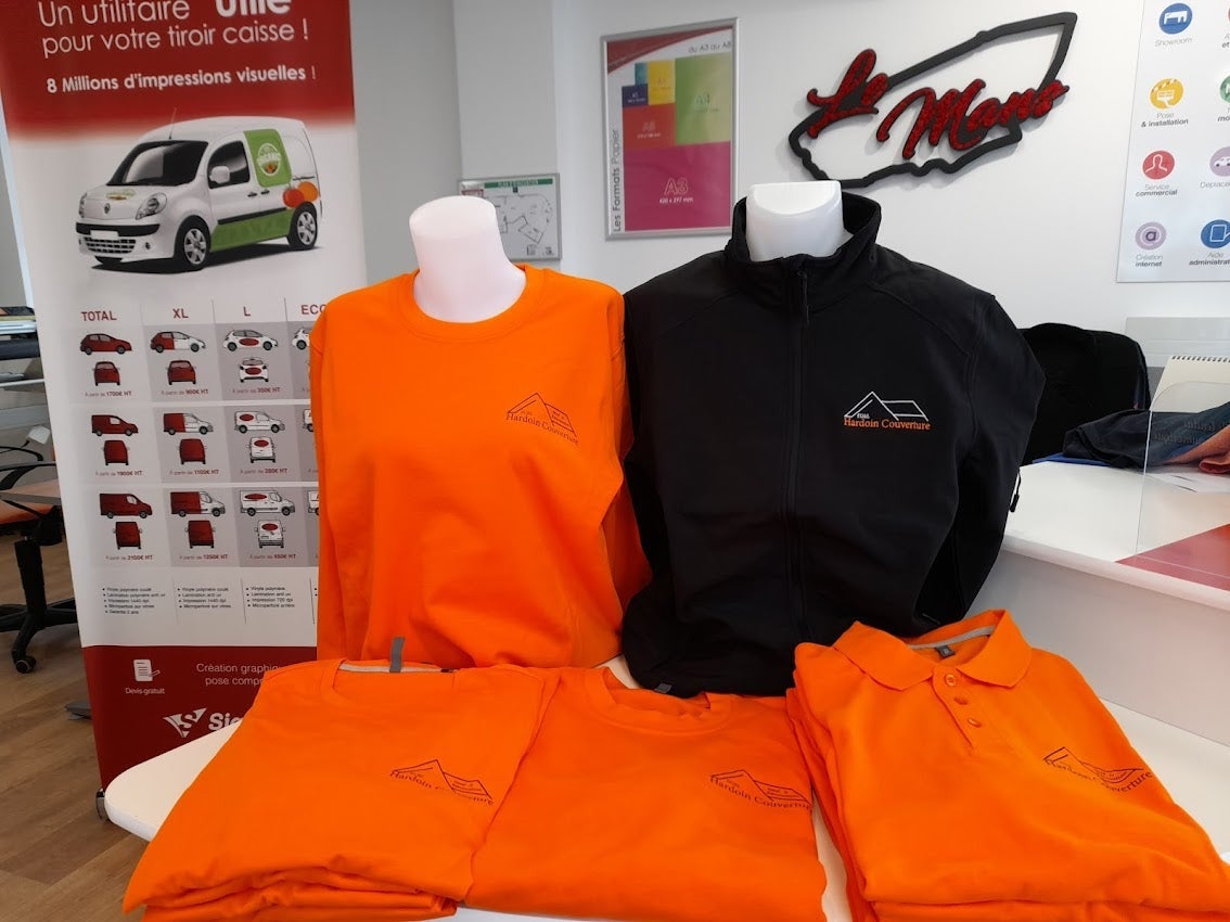 #signalétique#marquage#vêtements#panneaux#chantiers#cartesdevisite#impression#création#entreprise€signarama#lemans