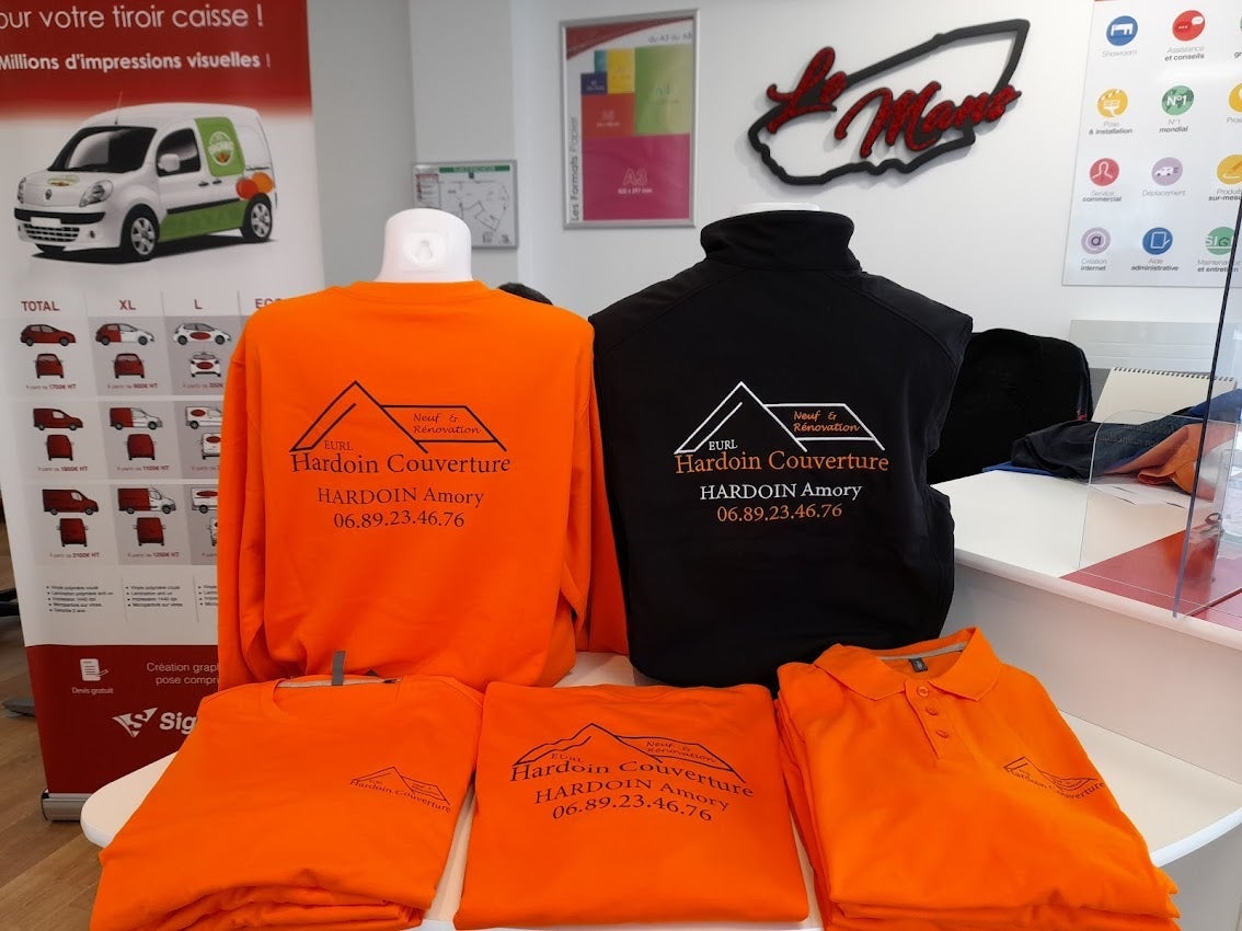 #signalétique#marquage#vêtements#panneaux#chantiers#cartesdevisite#impression#création#entreprise€signarama#lemans