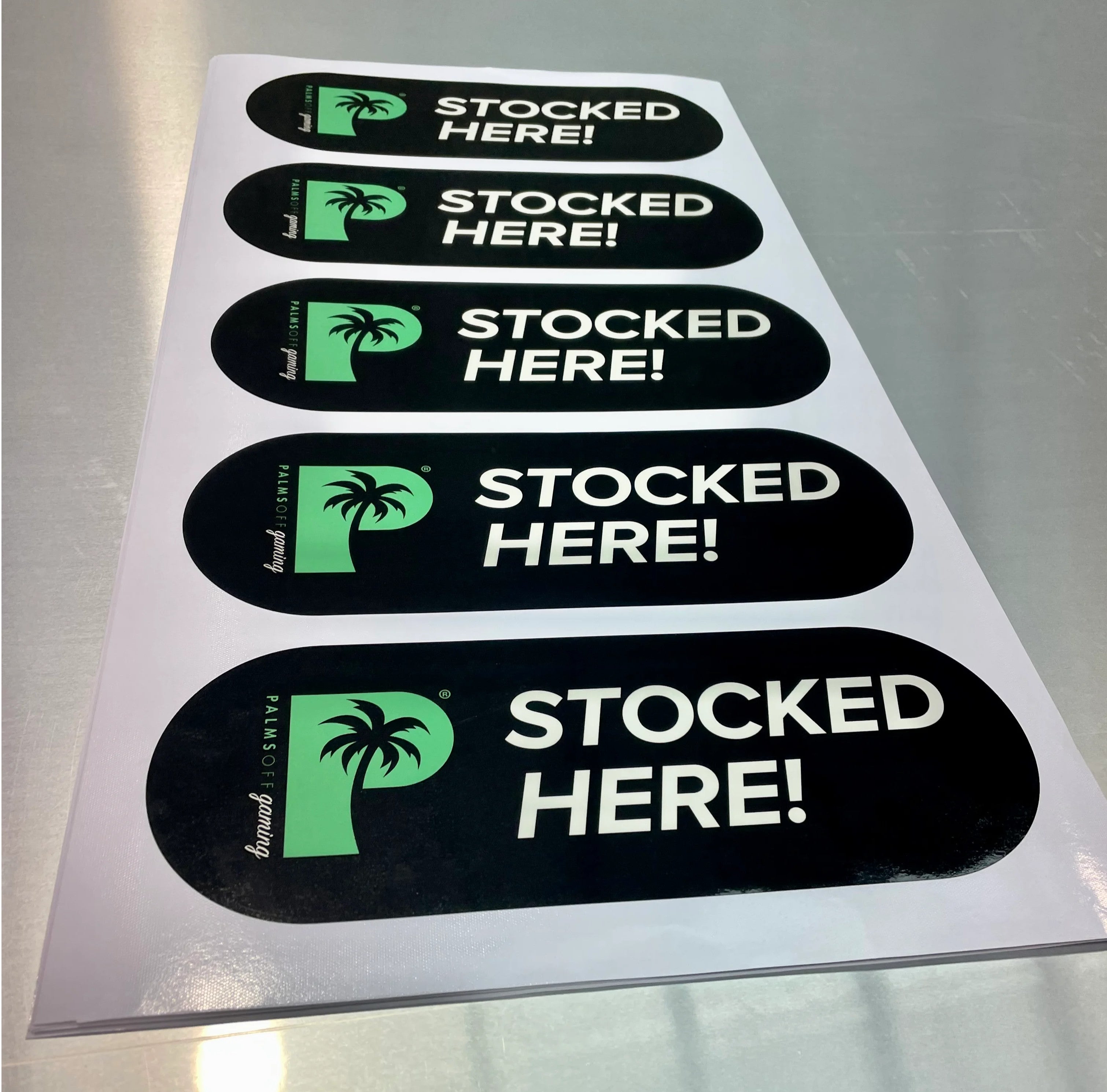 Stickers & Labels - Palms Off Gaming
