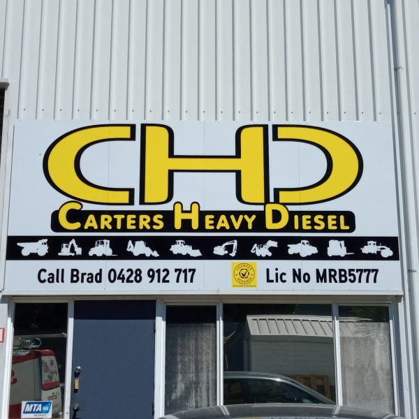 Carters Heavy Diesel Shop Signage