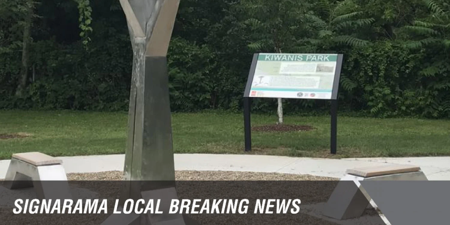 North Olmsted completes its first pocket park with sign installation from Signarama