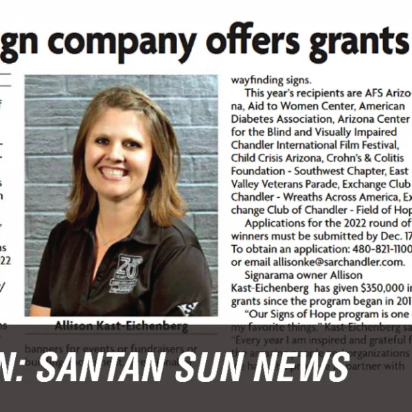 Signarama Chandler offers grants to local non-profits