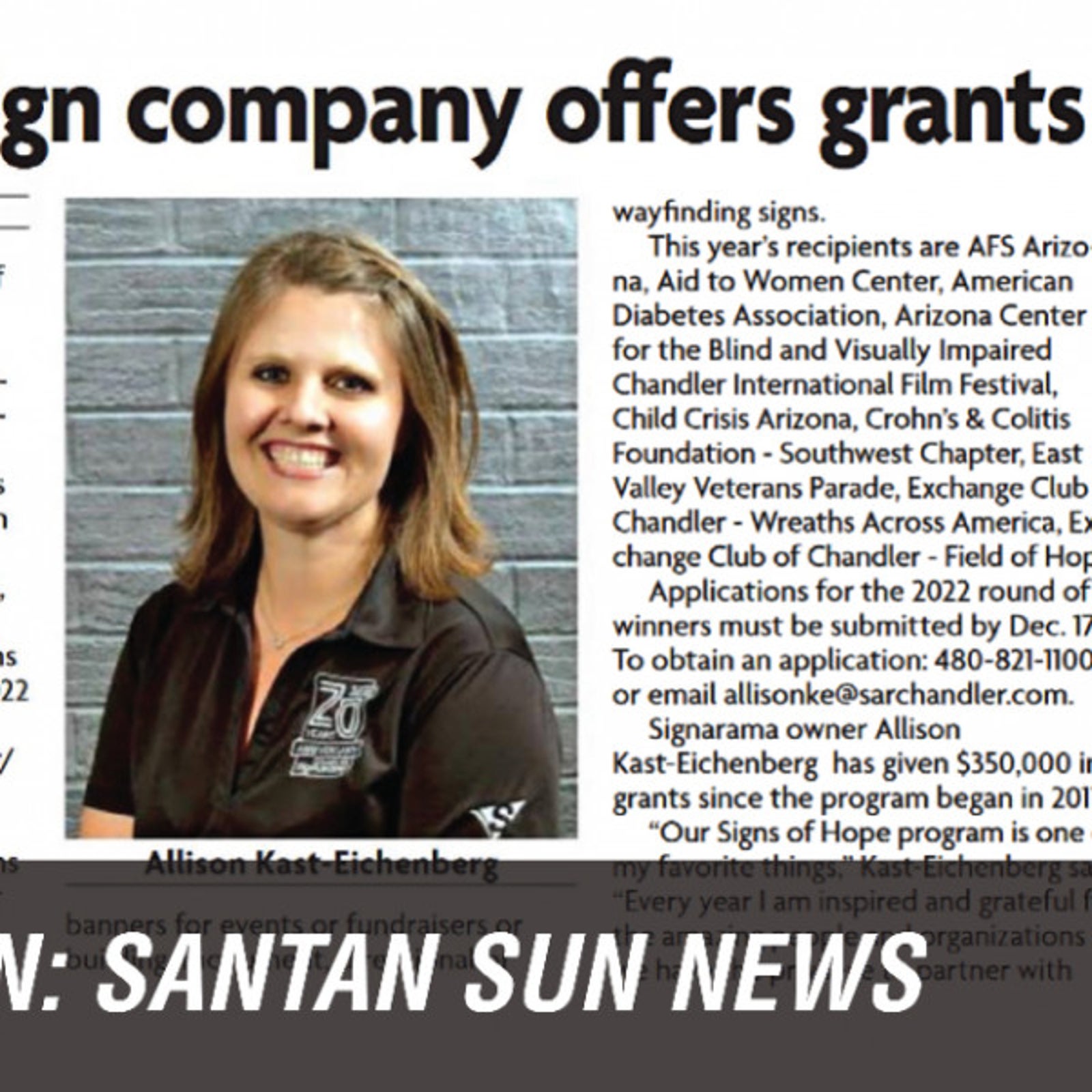 Signarama Chandler offers grants to local non-profits