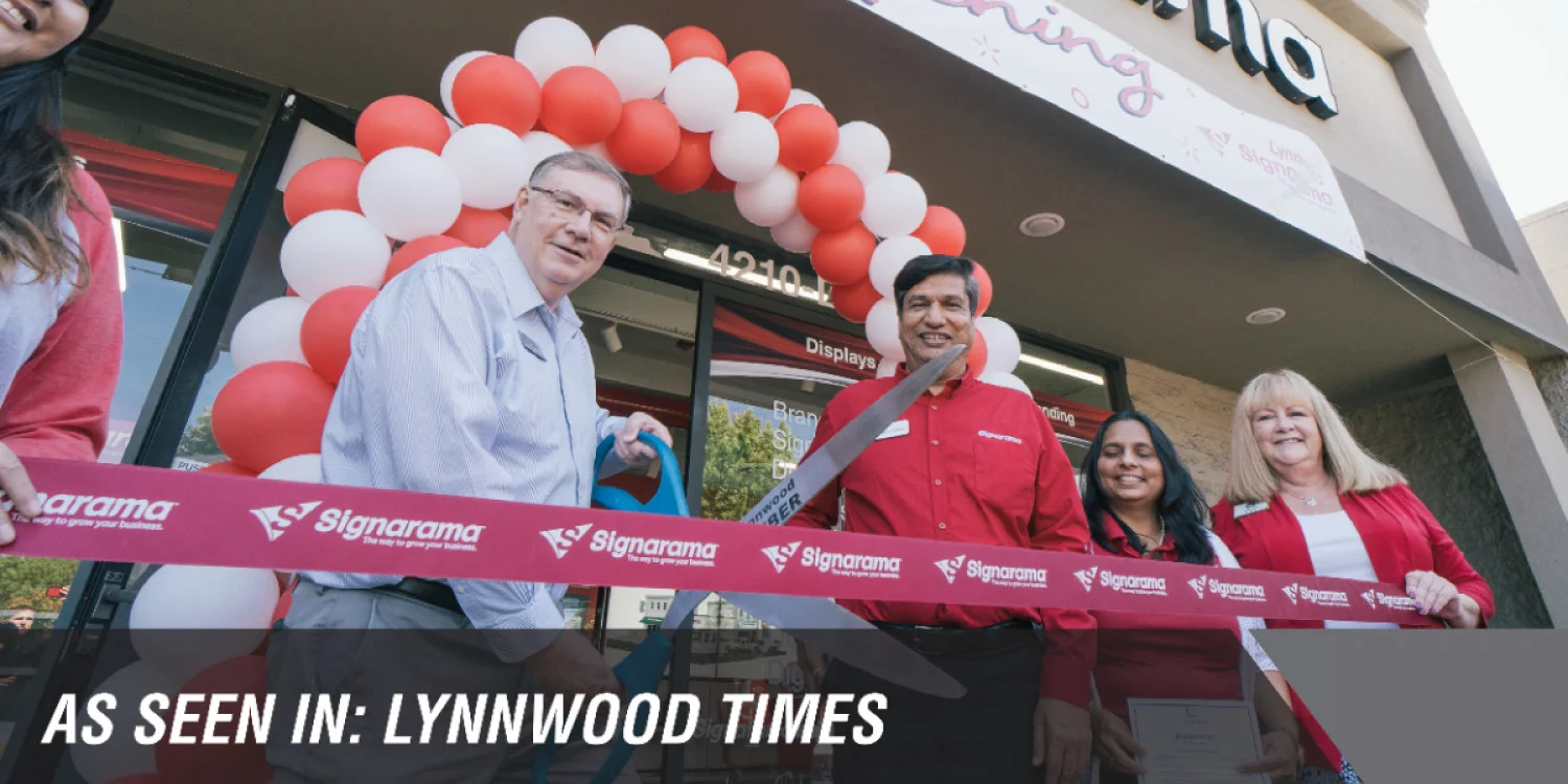 Entrepreneurship celebrated at Signarama Lynnwood Grand Opening