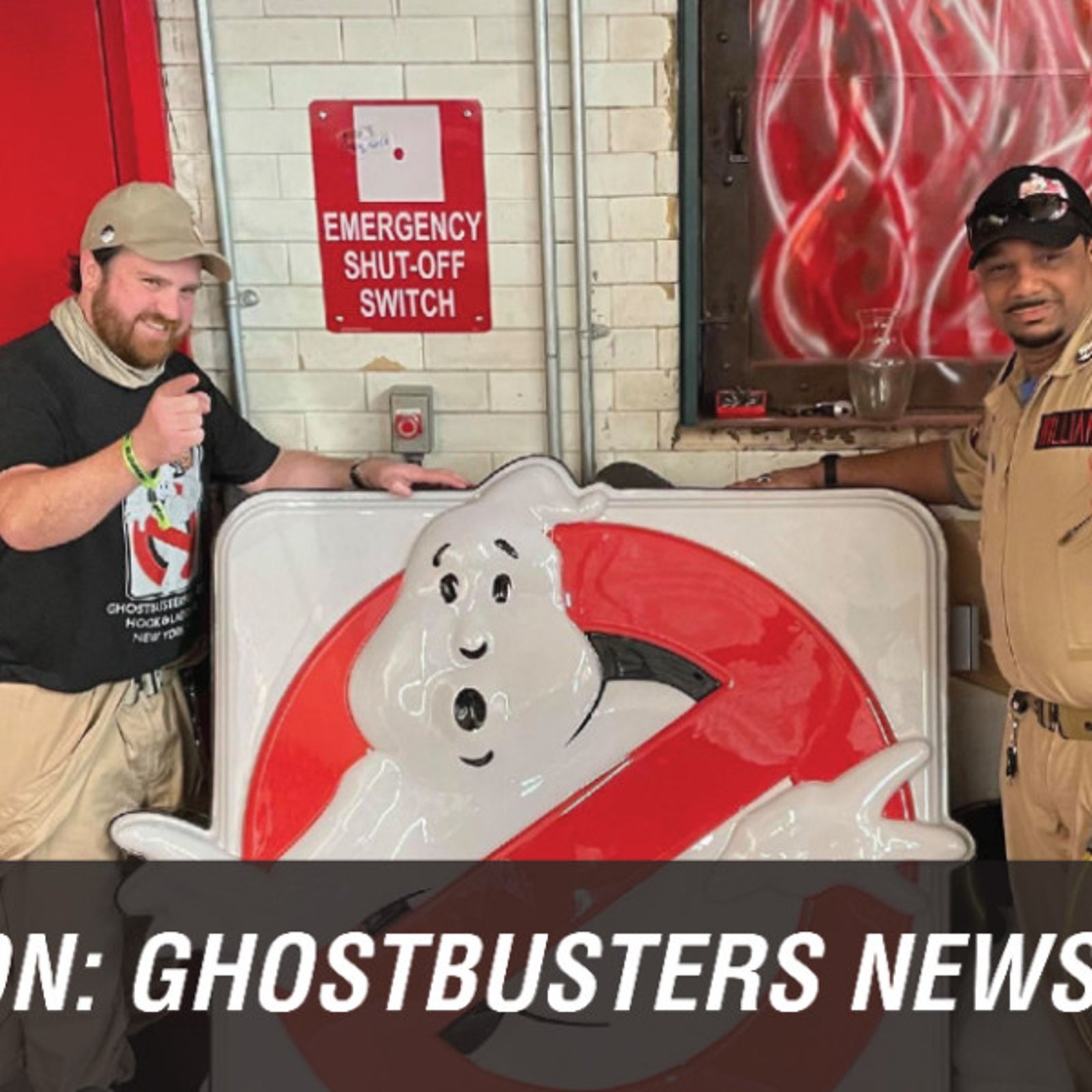 Famed Hook & Ladder 8 firehouse receive new full-size Ghostbusters sign