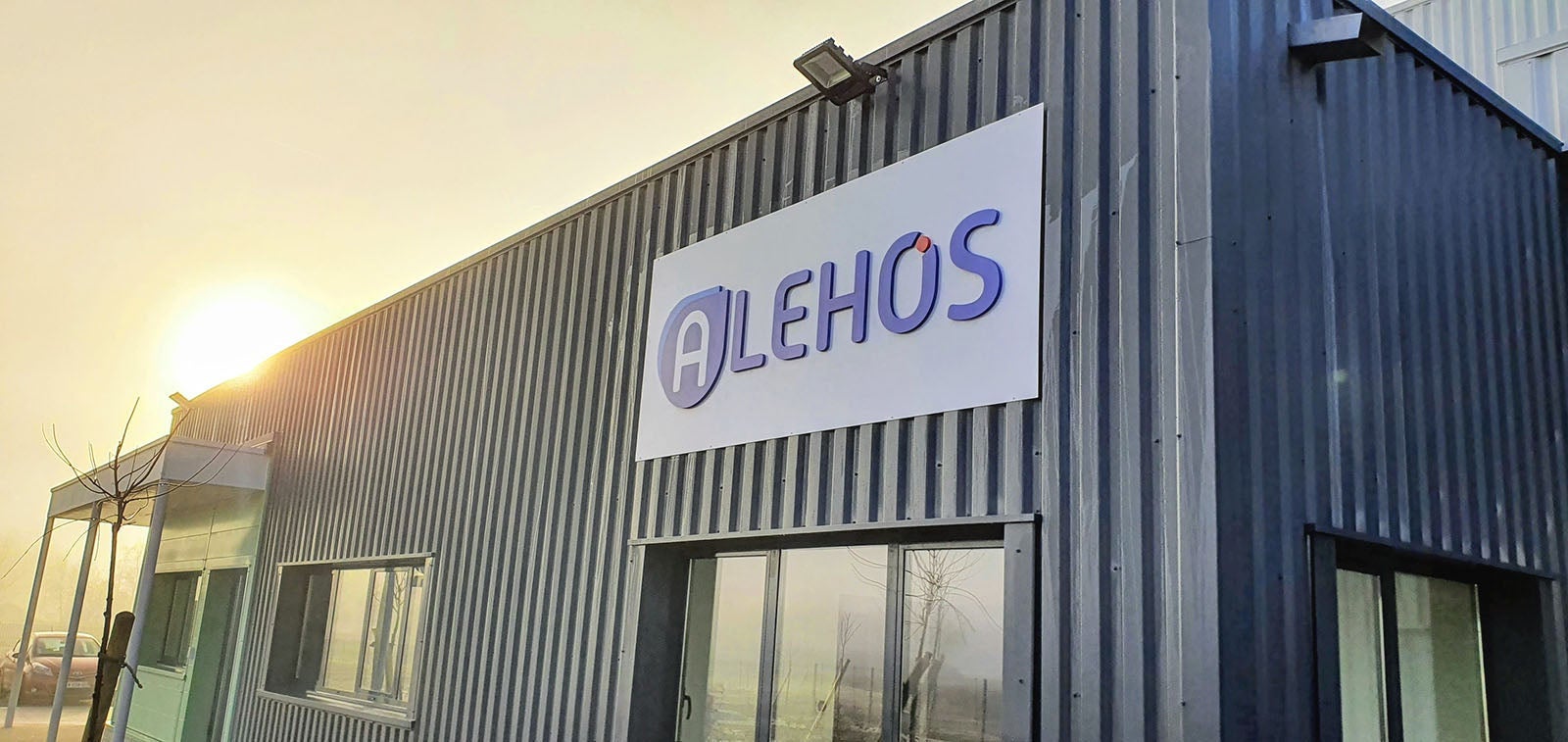 Enseigne, caisson, vitrophanie et signalétique pour Alehos (Air Liquide Healthcare)