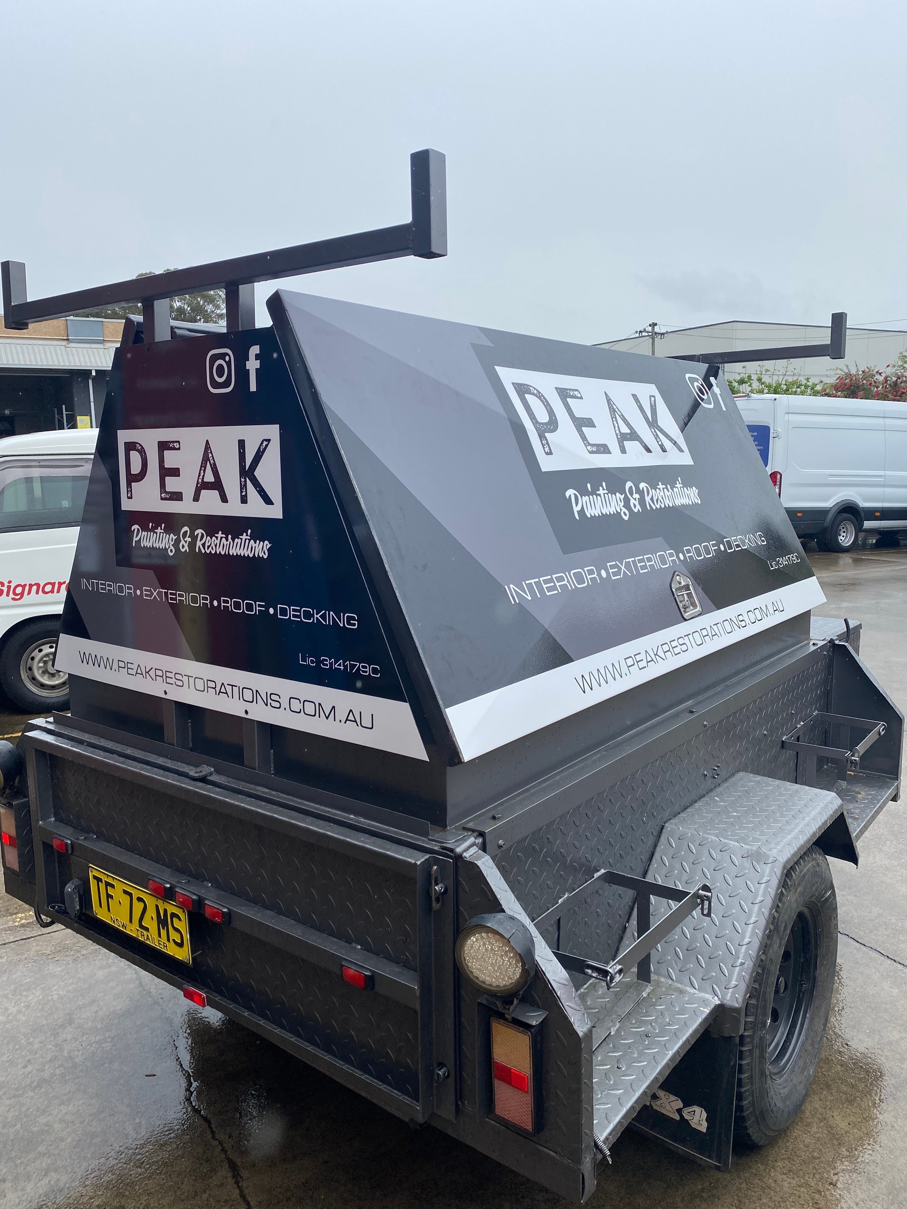 Trailer Signage- Peak Restorations- Penrith Signarama