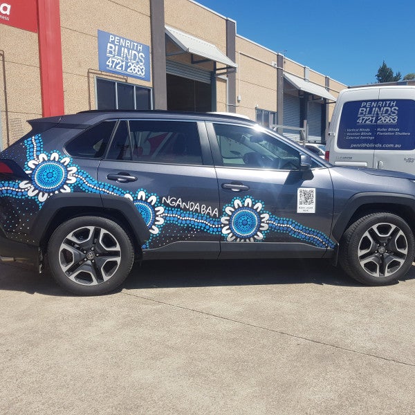 Part Vehicle Wrap- For Ngandabaa Aboriginal Art- By Penrith Signarama