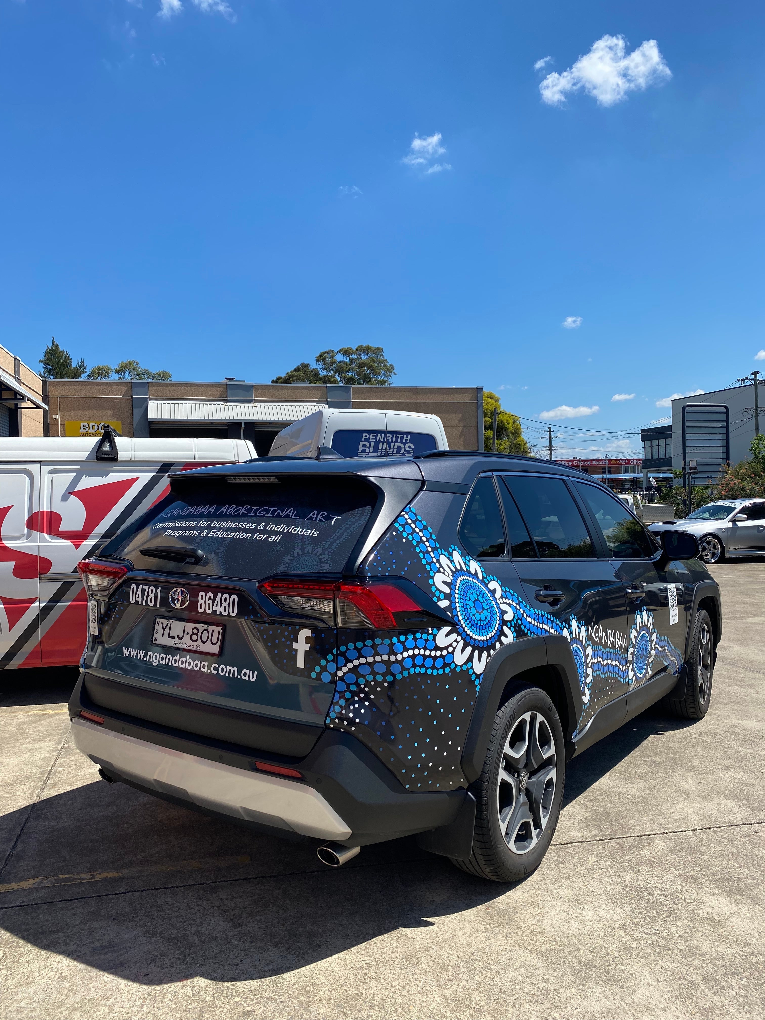 Part Vehicle Wrap- For Ngandabaa Aboriginal Art- By Penrith Signarama