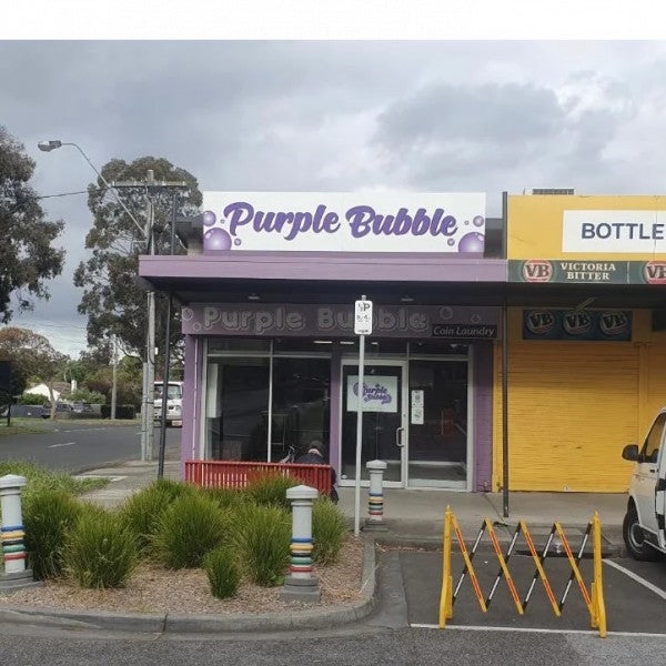 Building Signage - Purple Bubble - Heidelberg West.