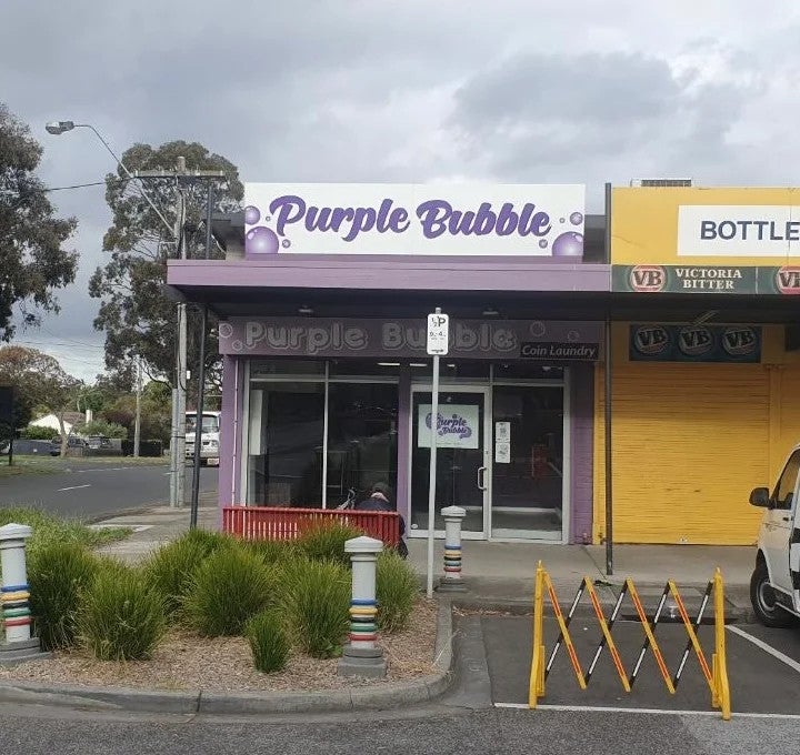 Building Signage - Purple Bubble - Heidelberg West.