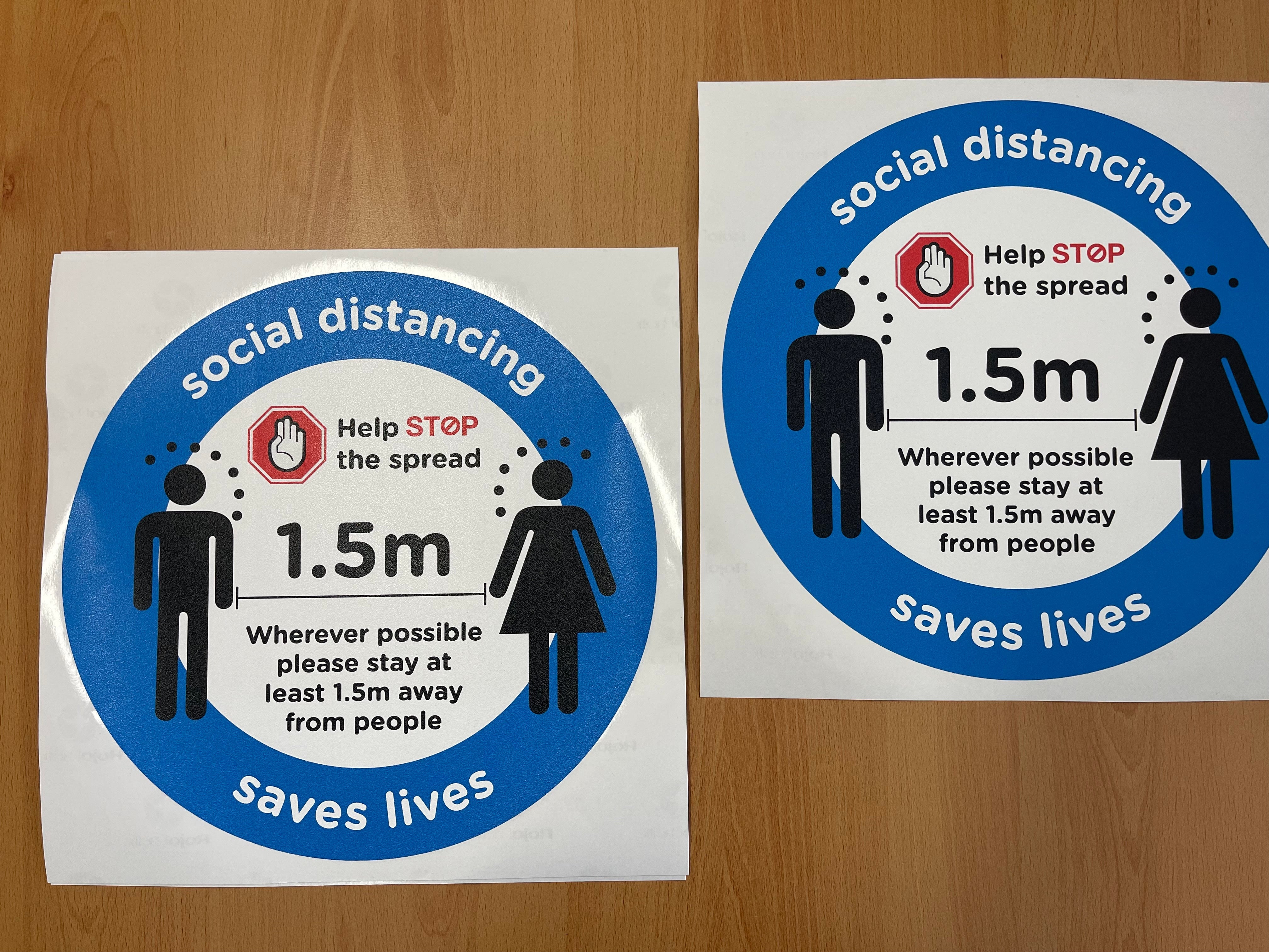 Social Distancing Stickers
