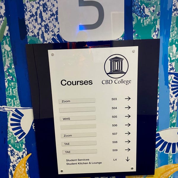CBD College, Custom Acrylic Board with Removable magnetic slats,