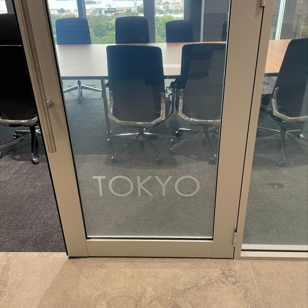 Tokyo Vinyl decals onto glass