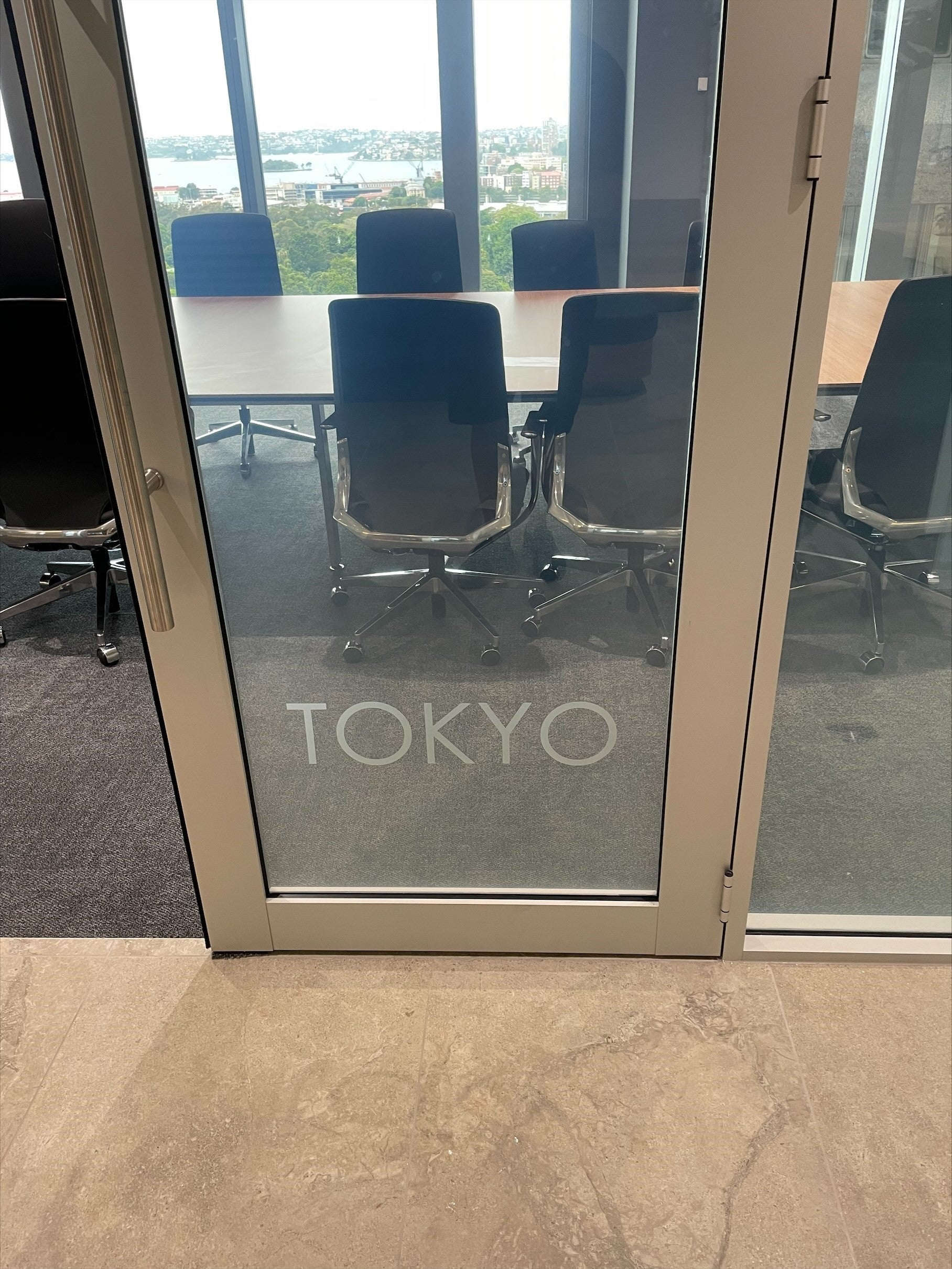 Tokyo Vinyl decals onto glass