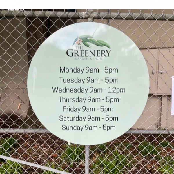 Graphics for Round Metal Panels - The Greenery Garden & Home - Heidelberg.