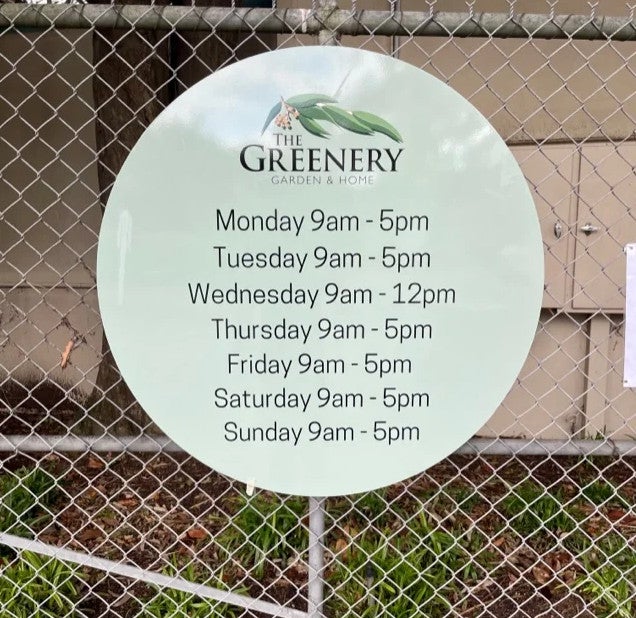 Graphics for Round Metal Panels - The Greenery Garden & Home - Heidelberg.