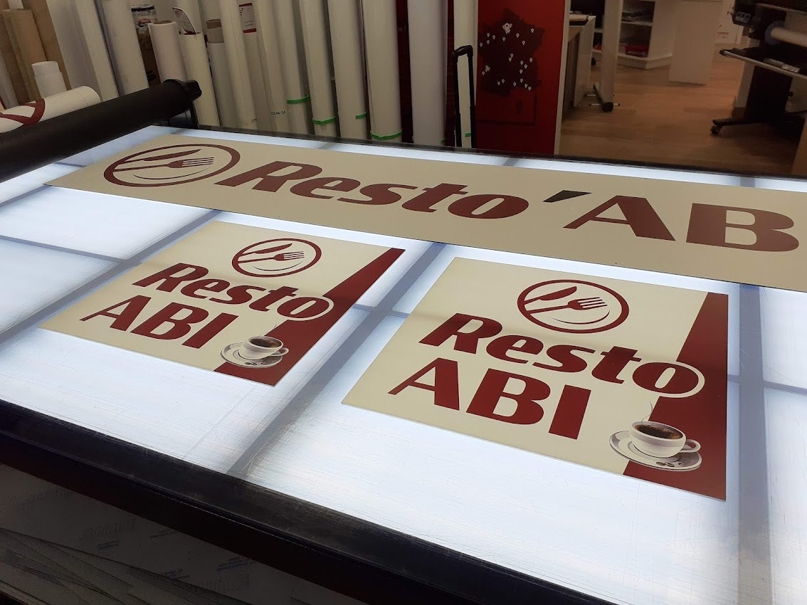 Nouvelles Enseignes pour l'ouverture d'un Bar - Restaurant "Resto Abi" installé sur Le Mans par Signarama Le Mans