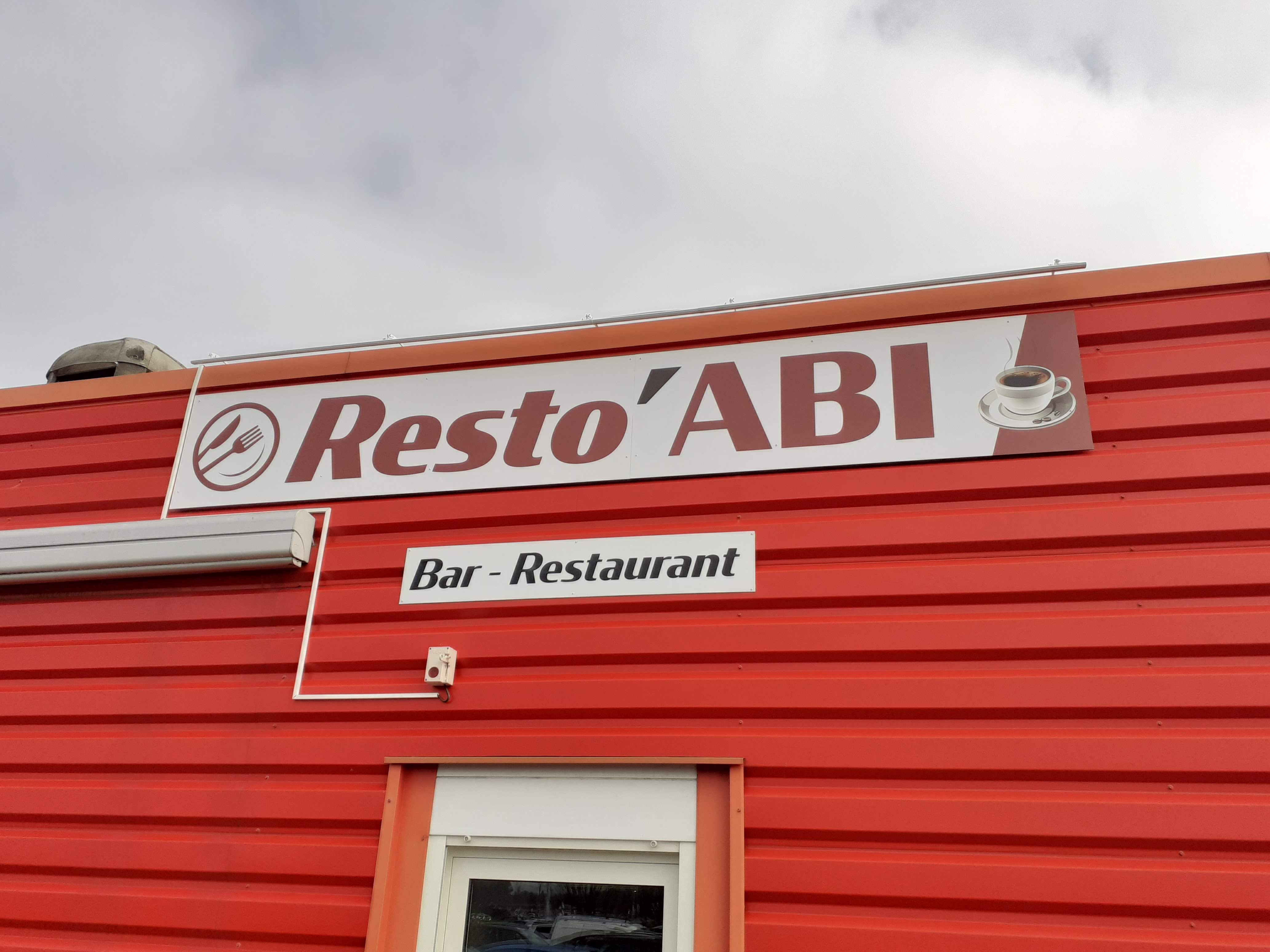 Nouvelles Enseignes pour l'ouverture d'un Bar - Restaurant "Resto Abi" installé sur Le Mans par Signarama Le Mans