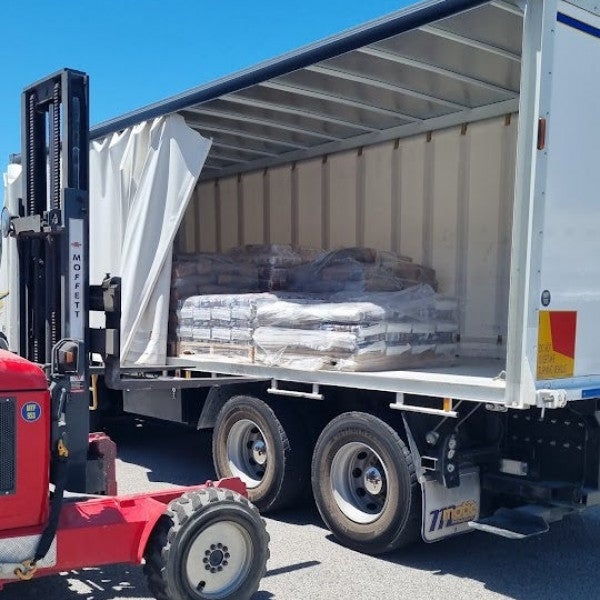 Busy week ahead for our installers. Over 100 bags of concrete for a big install.