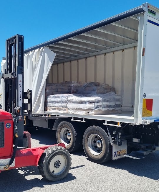 Busy week ahead for our installers. Over 100 bags of concrete for a big install.