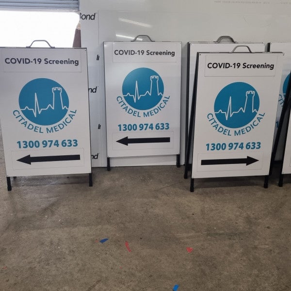 Double sided A-Frame with digital print and magnets